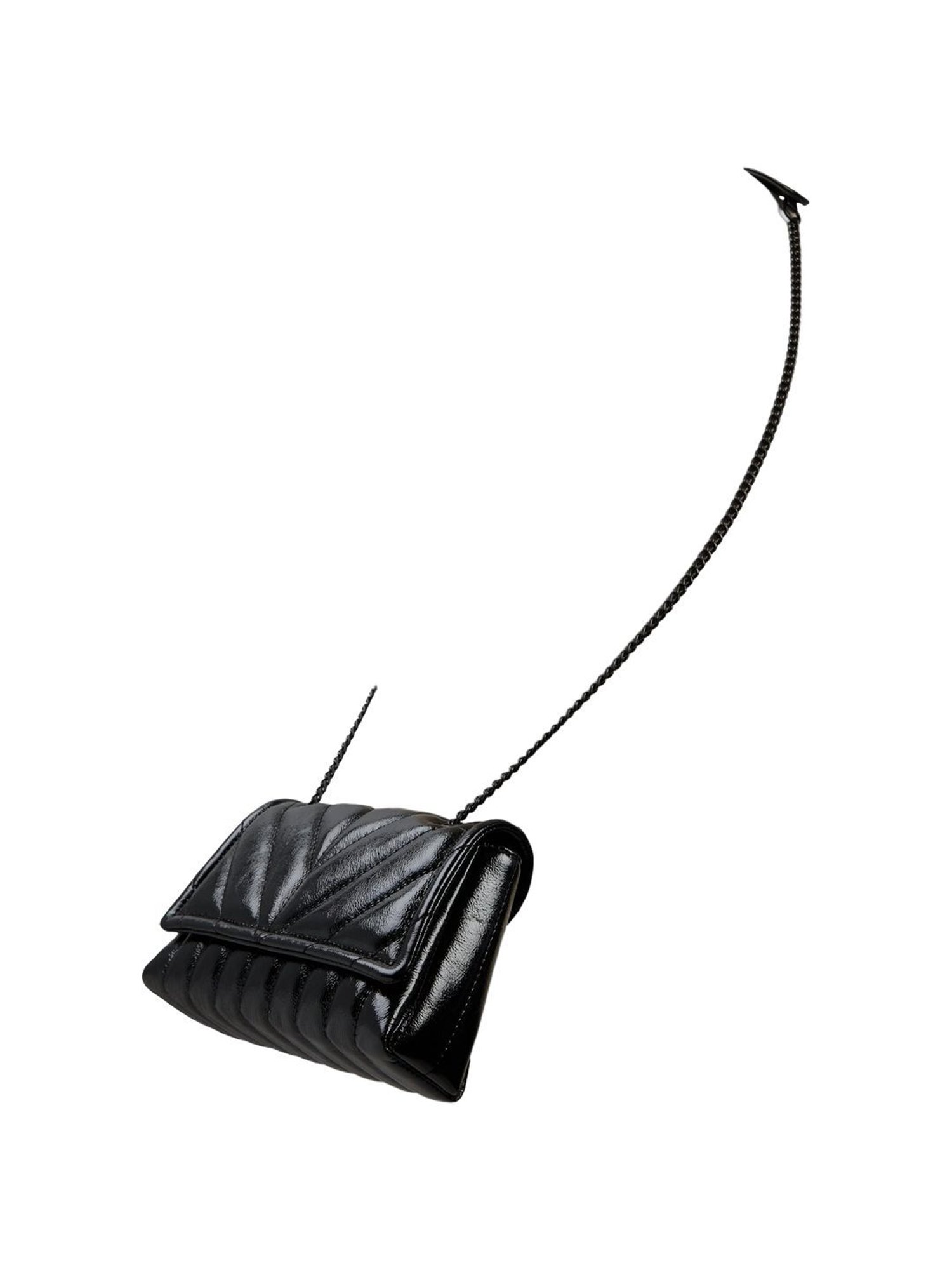 Call It Spring Black Textured Small Sling Handbag