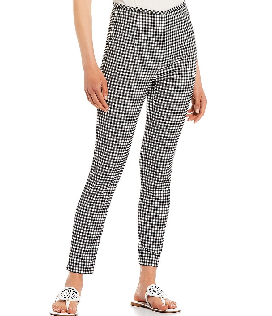 Tommy Hilfiger Checkered Skinny Leg Print Pants