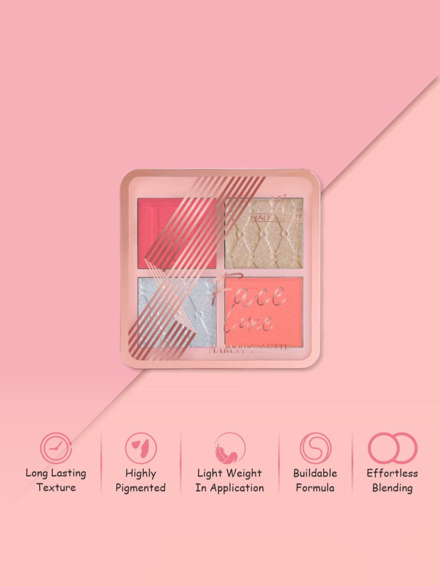 Half N Half Face Luxe Makeup Palette 03 Love & Shine - 28 gm