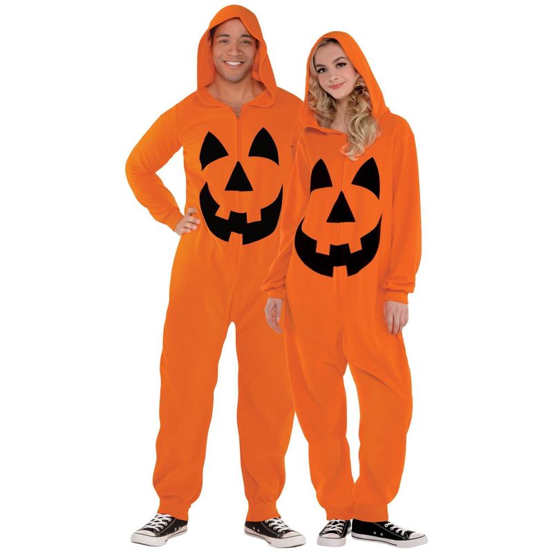 Adult Pumpkin Zipster Halloween Costume L/XL