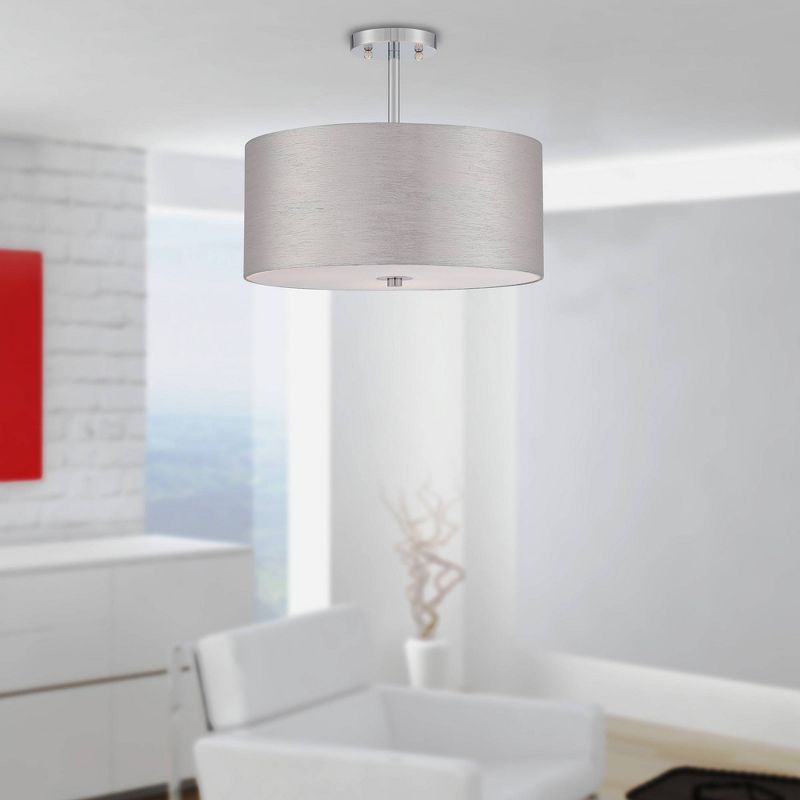 Silvain Semi Flush Mount Wall Lights - Chrome - Lite Source