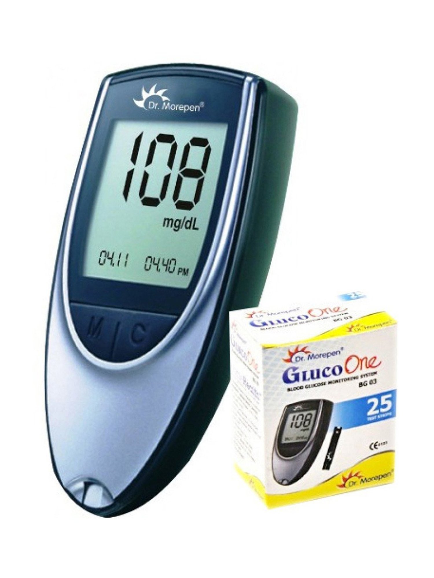 Dr. Morepen BG-03 Blood Glucose Test Strips - Pack of 25