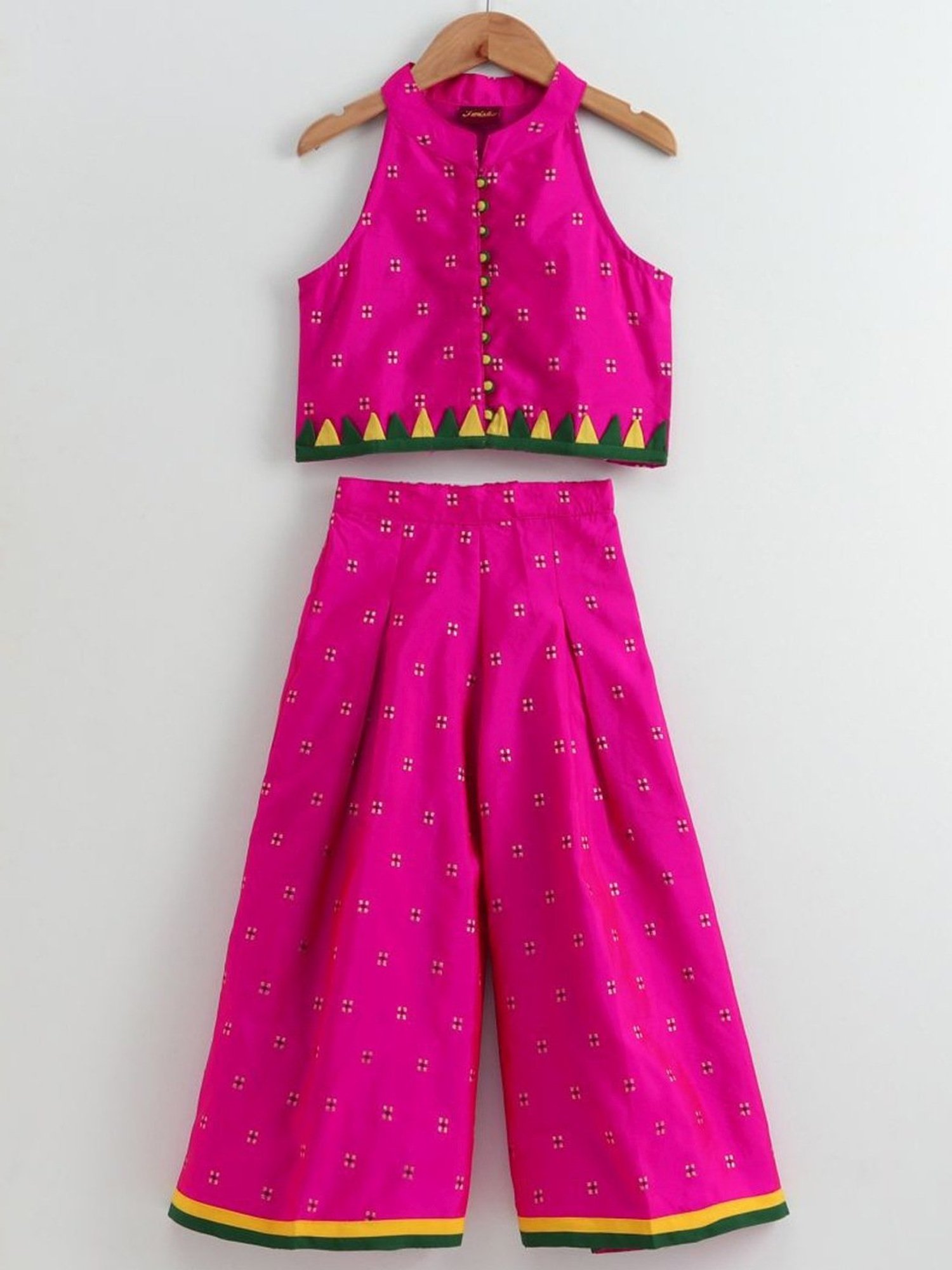 TWISHA Kids Fuchsia Pink Printed Top Set