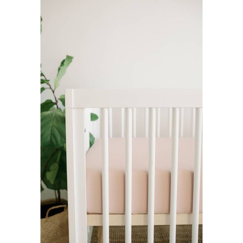 Goumi Baby Organic Abstract Floral Fitted Sheet Set - Rose 2pc