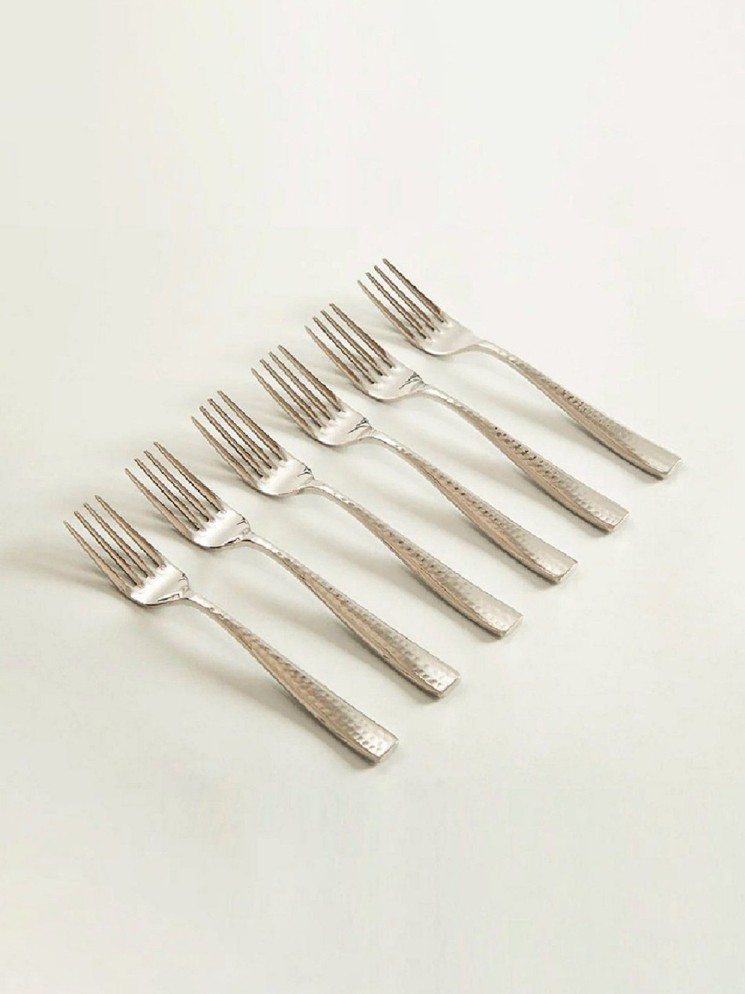 FnS Creta Silver Stainless Steel Dinner Fork - Set of 12