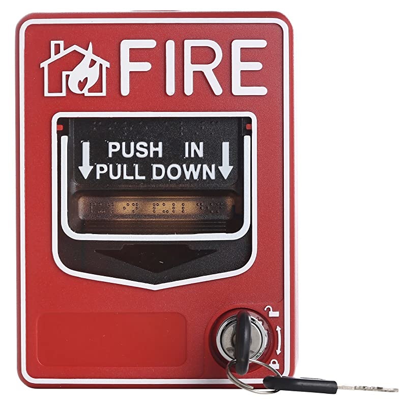 Wired Emergency Fire Alarm Station 9-28VDC Conventional Dual Action Manual Call Point
