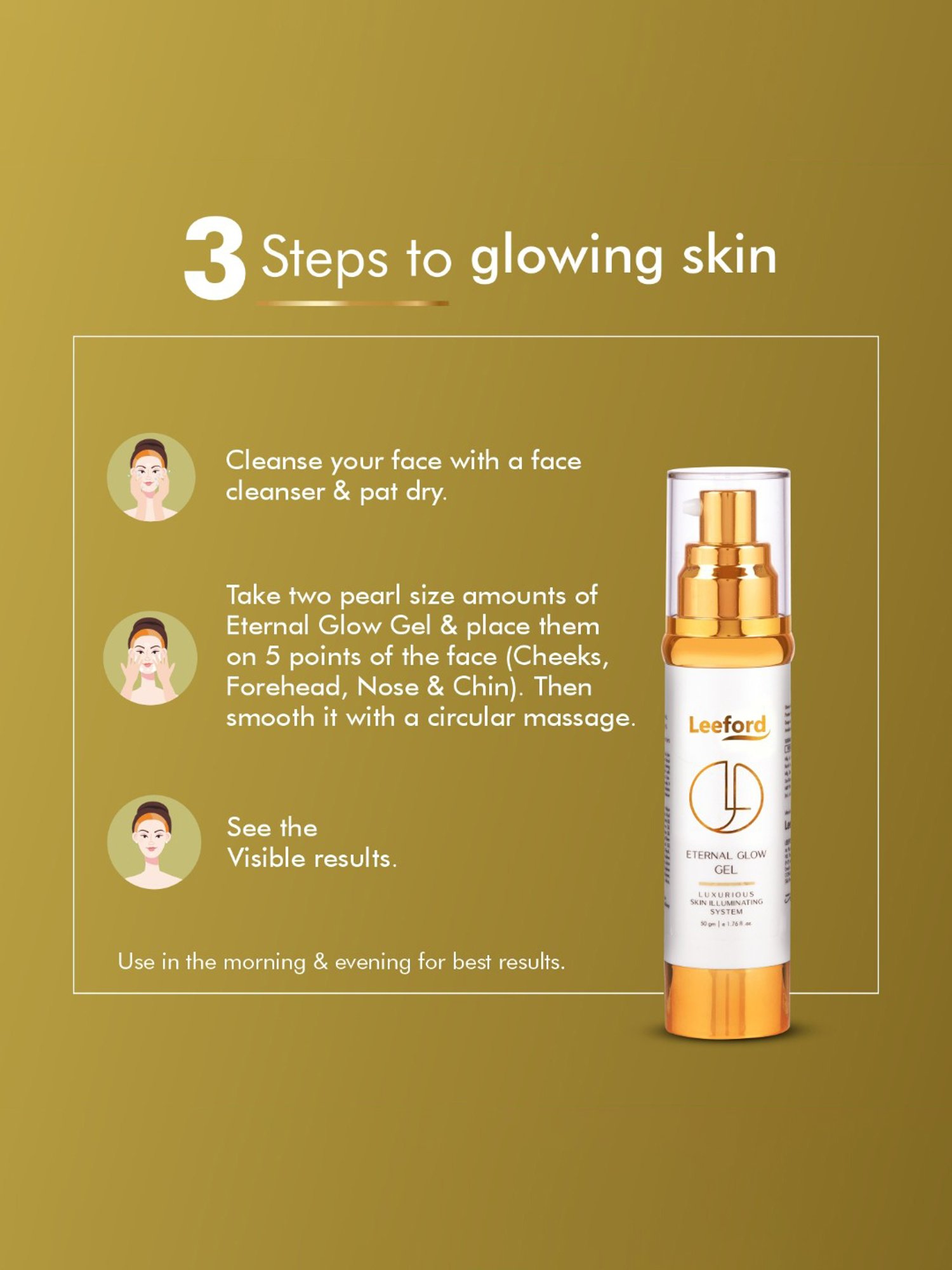 Leeford Eternal Glow Gel - 50 gm