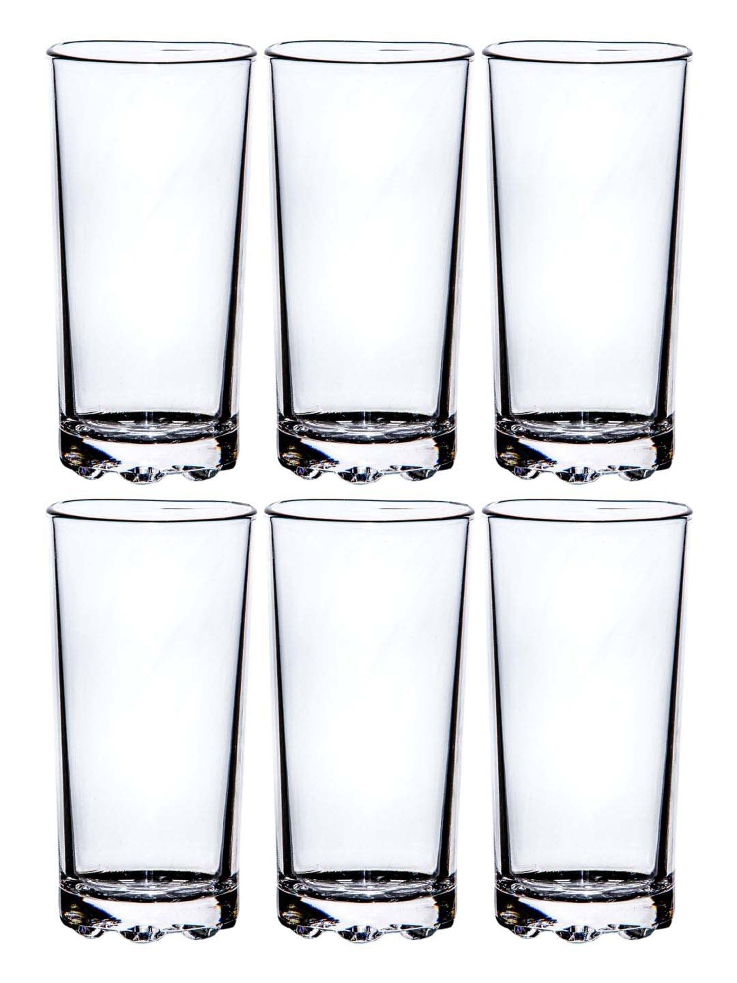 ROXX Transparent Glass Tumbler (0.3 L) - Set of 6