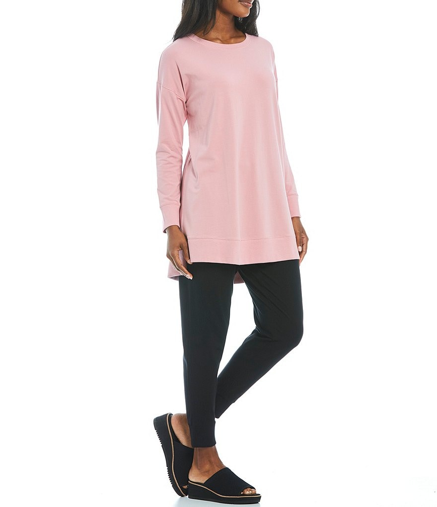 Calessa Floral Embroidered Round Neck Short Sleeve Tunic