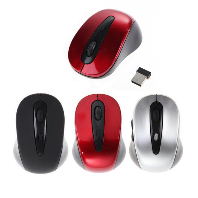 HXSJ Ergonomic Optical Office 2.4G Wireless Gaming Mouse Mice Adjustable 2400 DPI with 6 Buttons for Laptop PC Notebook Computer