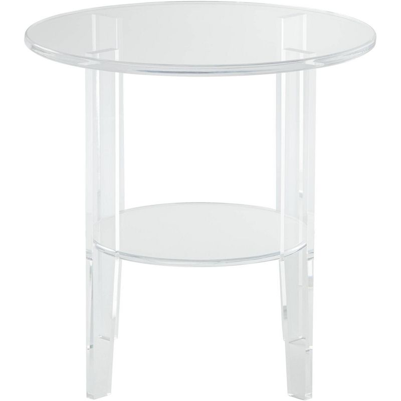55 Downing Street Erica Clear Acrylic Round Accent Table