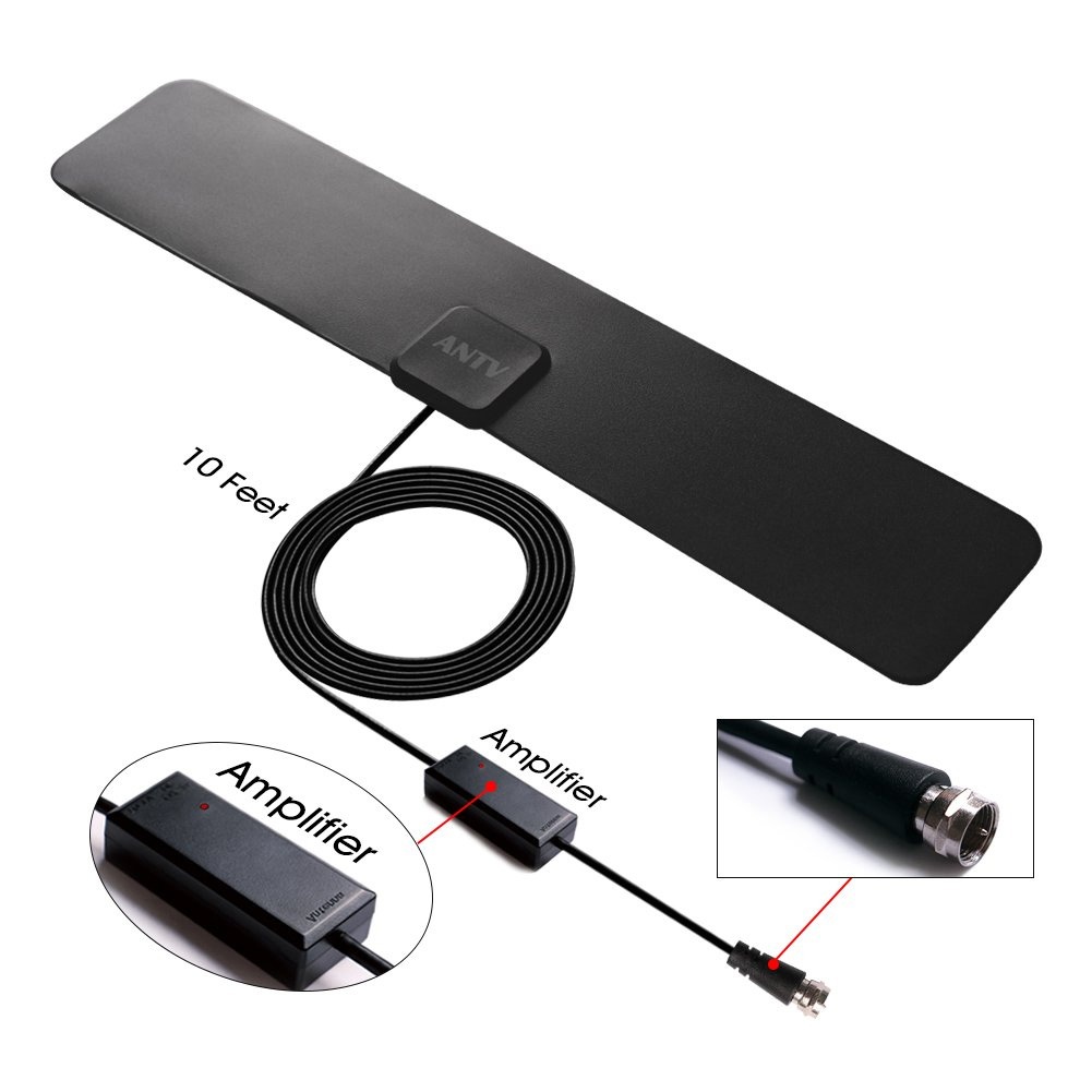 ANTV Indoor TV Antenna with Table Stand 30 Mile Long Range 4K-Ready HDTV