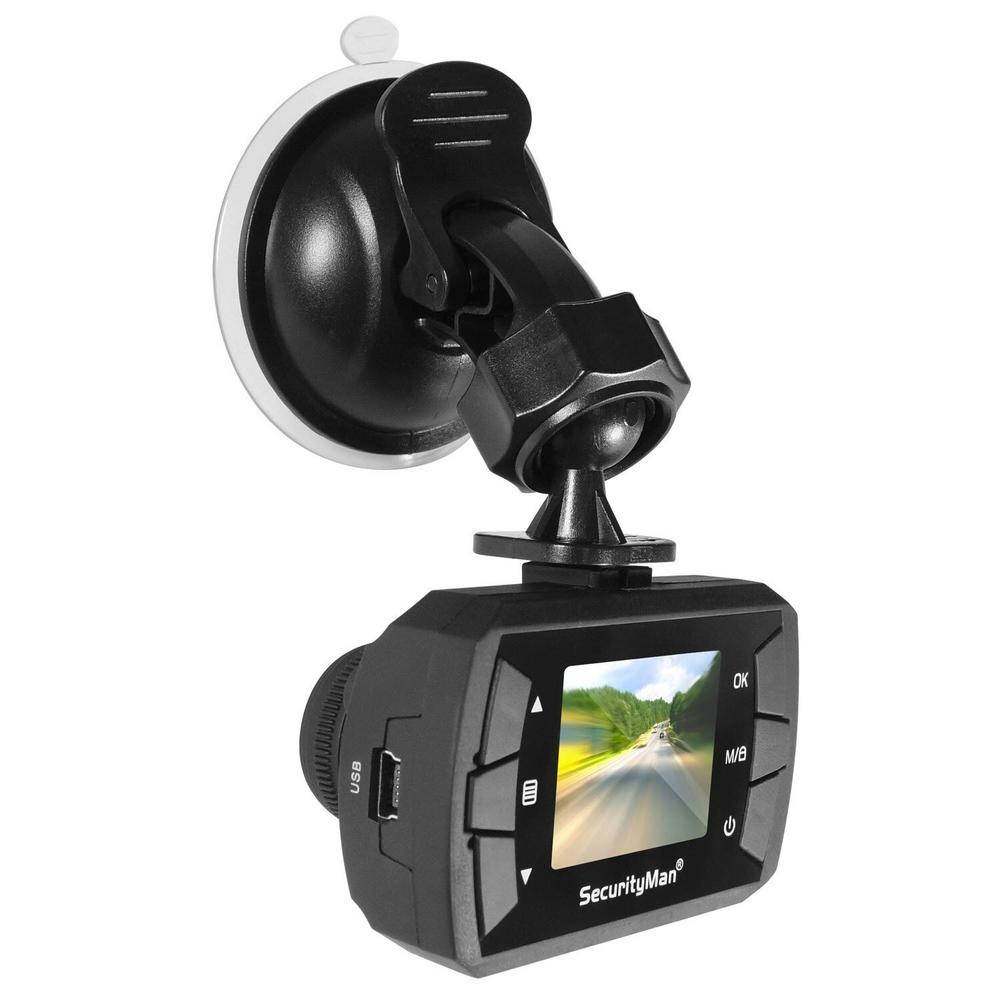 SecurityMan MicroHD Car Camera Recorder Dashcam with Built-In Impact Sensor