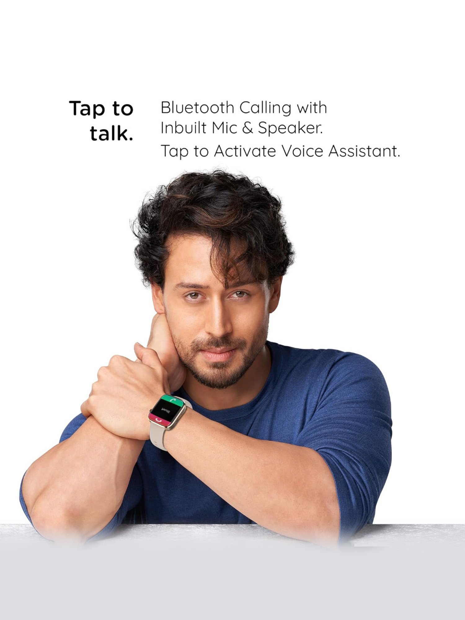 Pebble Cosmos Prime 1.91 inch Bluetooth Calling Smart Watch - Ivory Gold