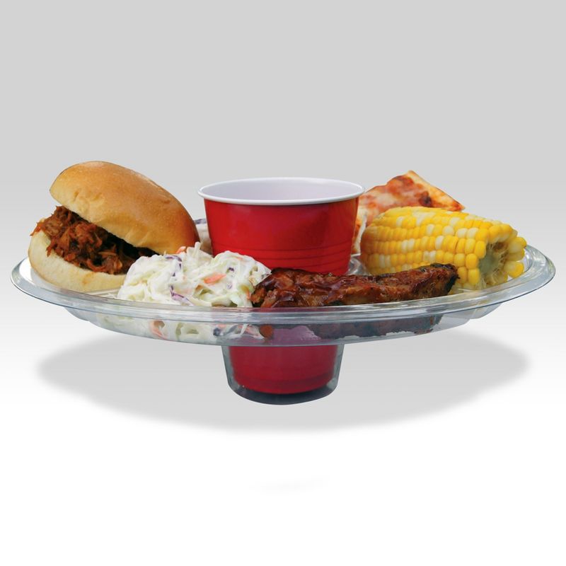 Disposable Dinnerware Set Clear - Super Tailgate Plate