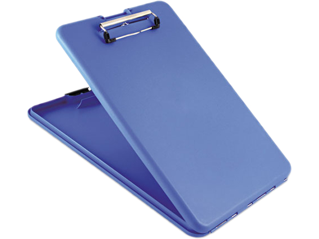 Saunders SlimMate Storage Clipboard 1/2" Clip Cap 8 1/2 x 11 Sheets Blue 00559