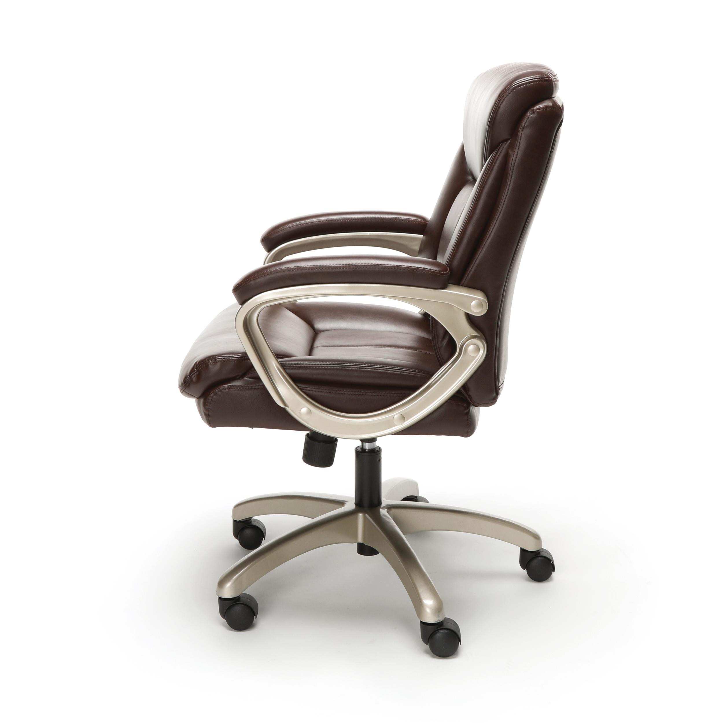 OFM ESS-6020-BRN Leather Executive Office Chair With Arms