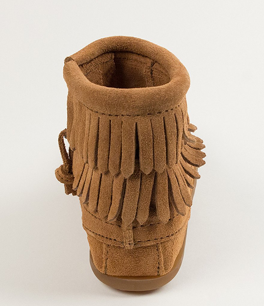 Minnetonka Girls' Double Fringe Suede Boots (Infant)