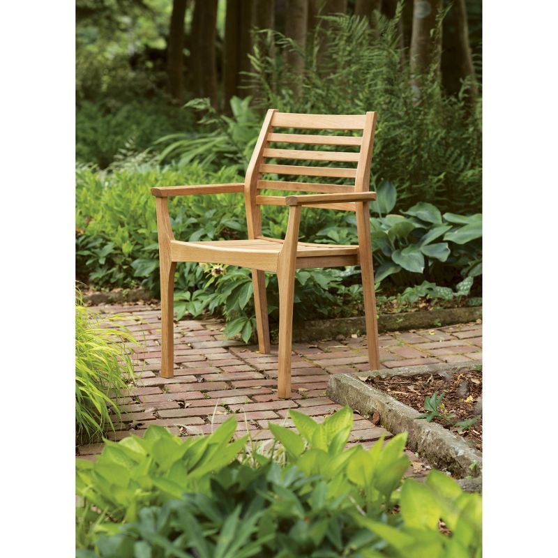 2pk 34" Mera Stacking Armchair Natural - Oxford Garden