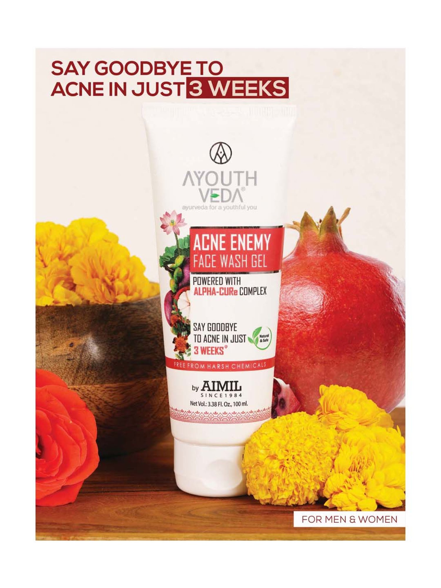 AyouthVeda Acne Enemy Face Wash Gel - 100 ml