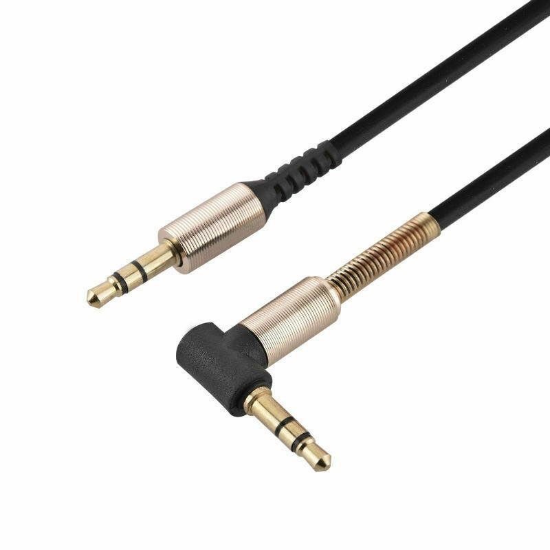 3.5mm Male to M Aux Cable Cord L-Shaped Right Angle Car Audio Headphone Jack