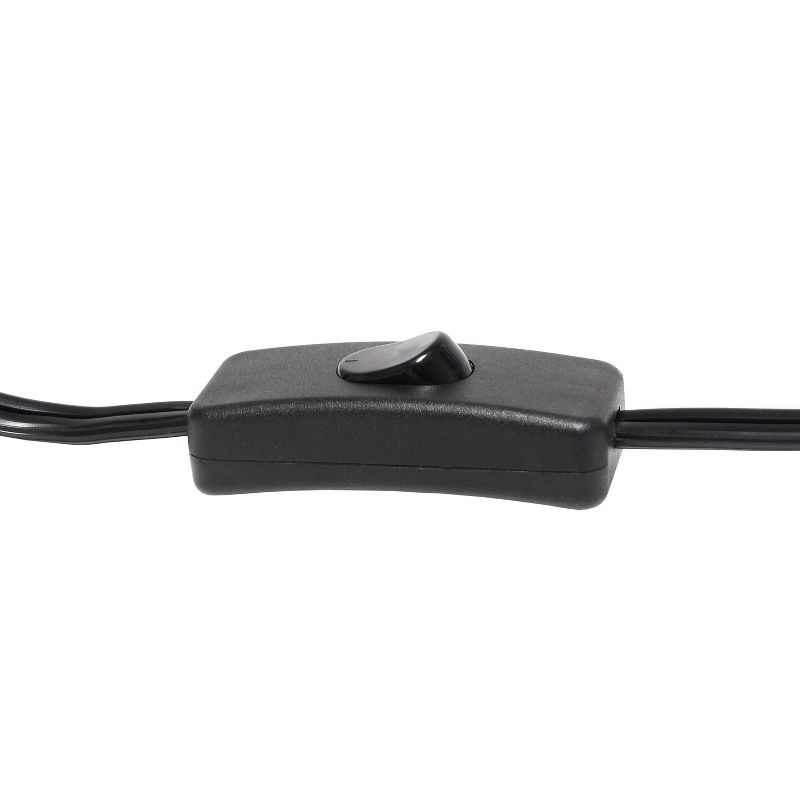 Small Framed Table Lamp with Cylinder Glass Shade Smoke - Lalia Home