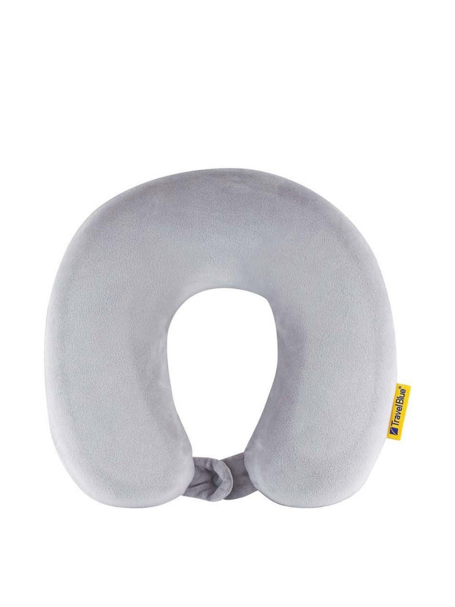 Travel Blue Grey Memory Foam Neck Pillow