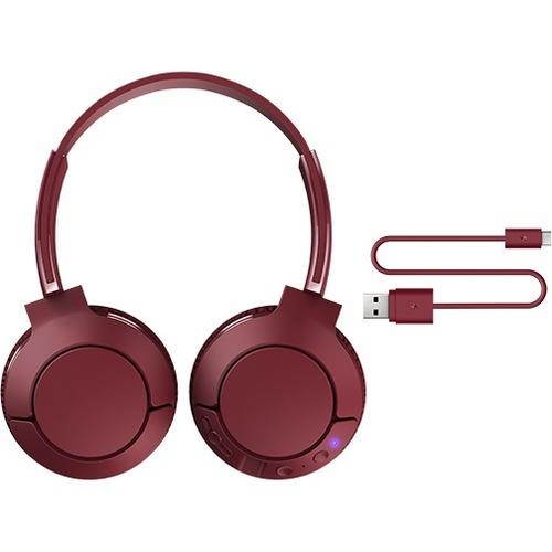 Tcl Mtro200bt Burgundy Wireless On-Ear Headphones