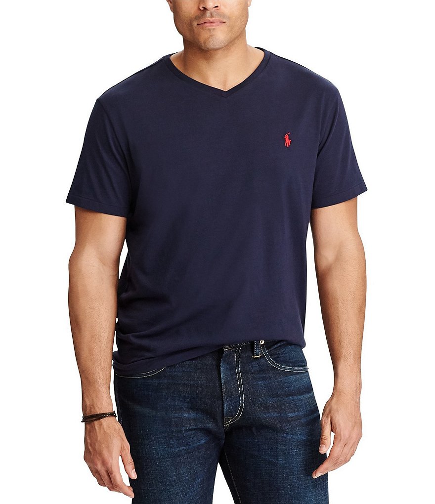 Polo Ralph Lauren Big & Tall Classic-Fit Short-Sleeve Cotton Jersey V-Neck Tee