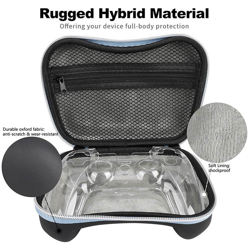 Suitable for Sony PS5 Gamepad and Peripheral Small Accessories Storage Bag PS5 Controller Joystick Silicone Cap+Carrying Box+Protective Storage Bag