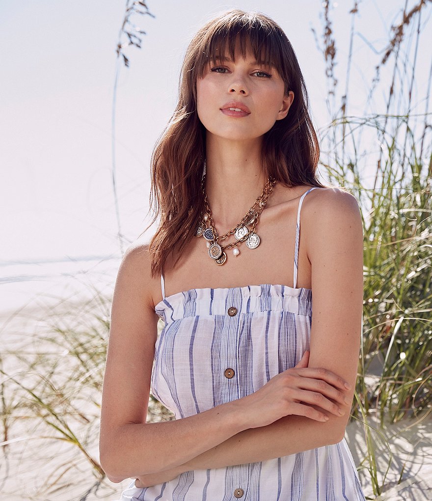 Patricia Nash The World Coin Double Charm Necklace