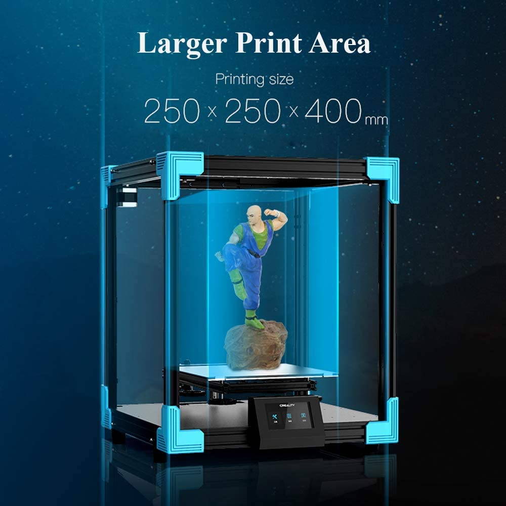 Ender 6 3D Printer Kit, Creality New Larger Core-XY Structure Budget Printer with 3X Printing Speed, Semi-Closed Build Chamber, Touch Screen, Silent Mainboard, Meanwell Power Supply, 250250400mm