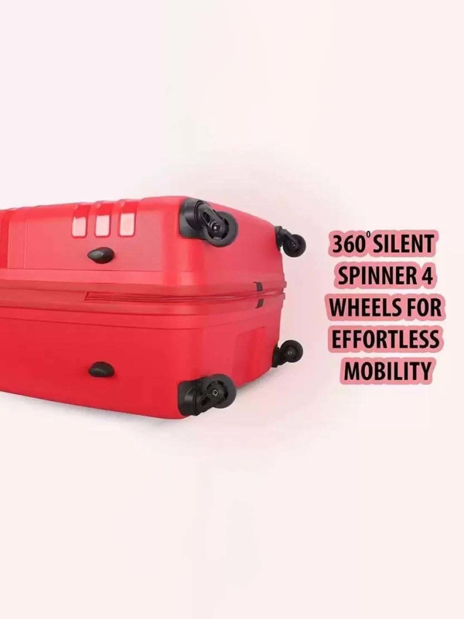 Aristocrat Jet Plus Red Textured Trolley Bag Pack of 3 - 53cms,63cms & 73cms