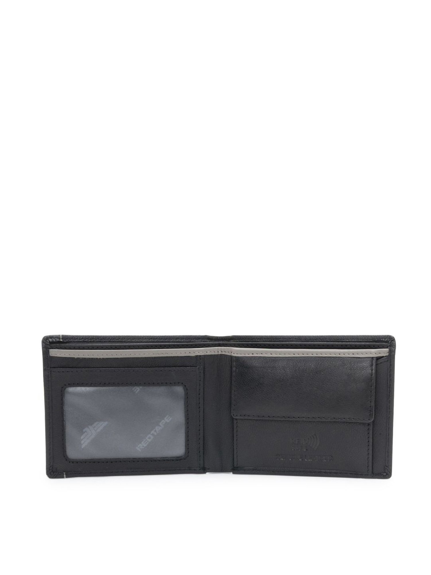 THE HOLISTIK Revival Black & Maroon Casual Leather Bi-Fold Wallet for Men