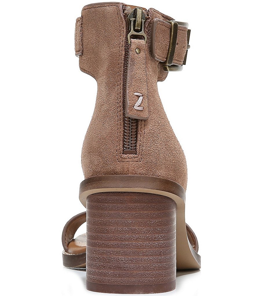 Zodiac Ilsa Suede Ankle Strap Block Heel Sandals