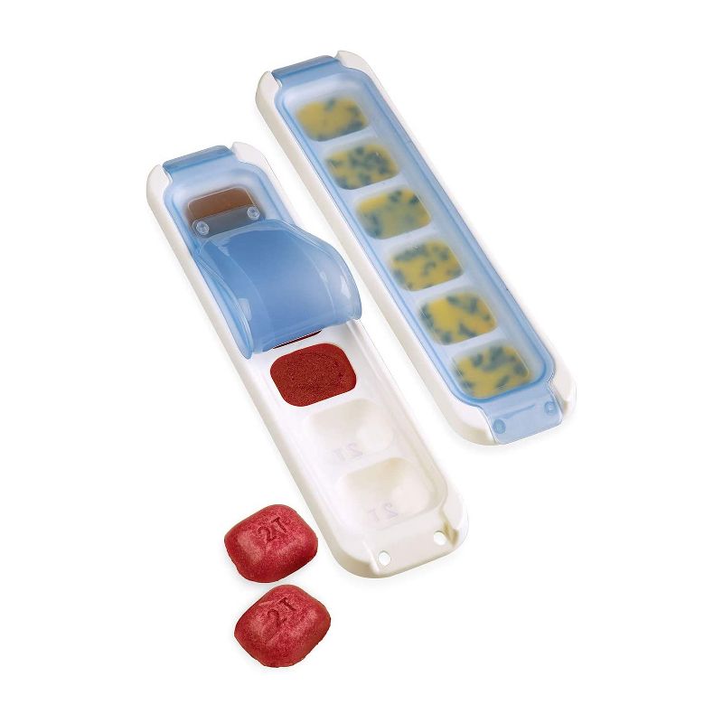 PrepWorks Dishwasher Safe Food Storage Freezer Pod Tray with Lid 4 Piece Set
