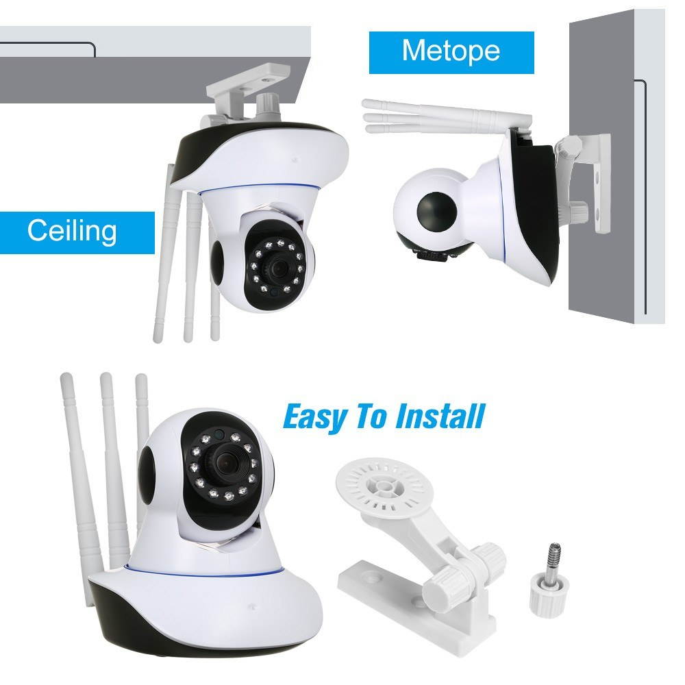 HD 1080P 2.0 Megapixels IP Cloud Camera IR-CUT Filter Infrared Night View Motion Detection