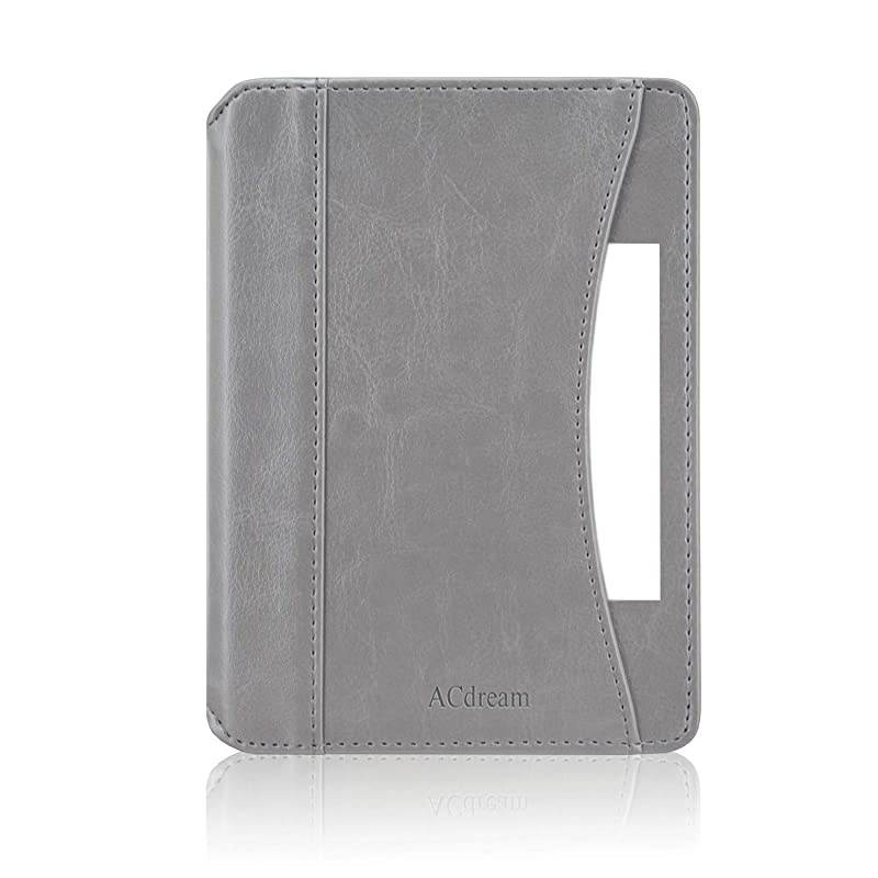 Case Fits All-New Kindle 10th Generation 2019 and 8th Gen 2016 ONLY (NOT FIT Kindle Paperwhite/Kindle Oasis), Folio Smart Leather Cover with Auto Wake Sleep & Front Pocket, Grey