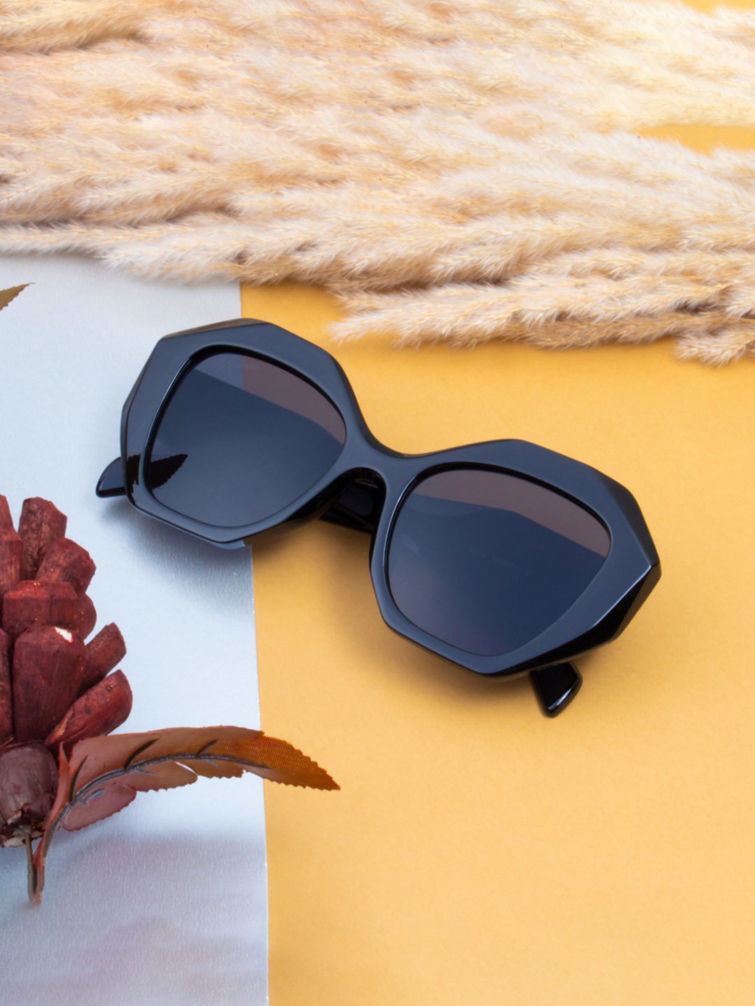 Ted Smith Grey Cat Eye UV Protection Sunglasses for Women