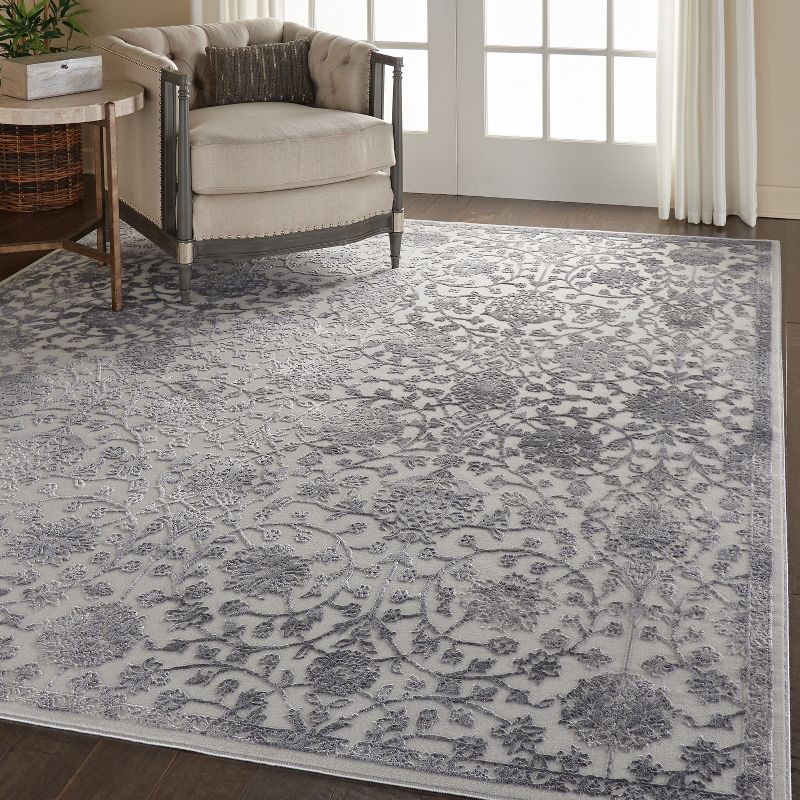 7'8"x9'10" Rectangle Loomed Area Rug Gray - Nourison