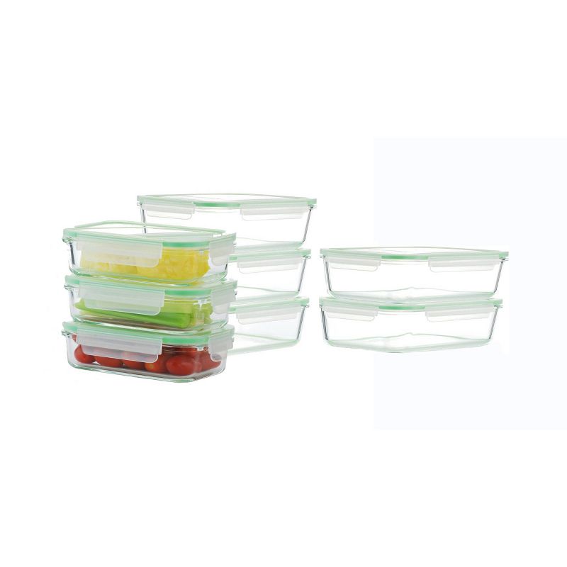 Kinetic Go Green Glassworks Rectangular Food Storage Container Set - 22oz