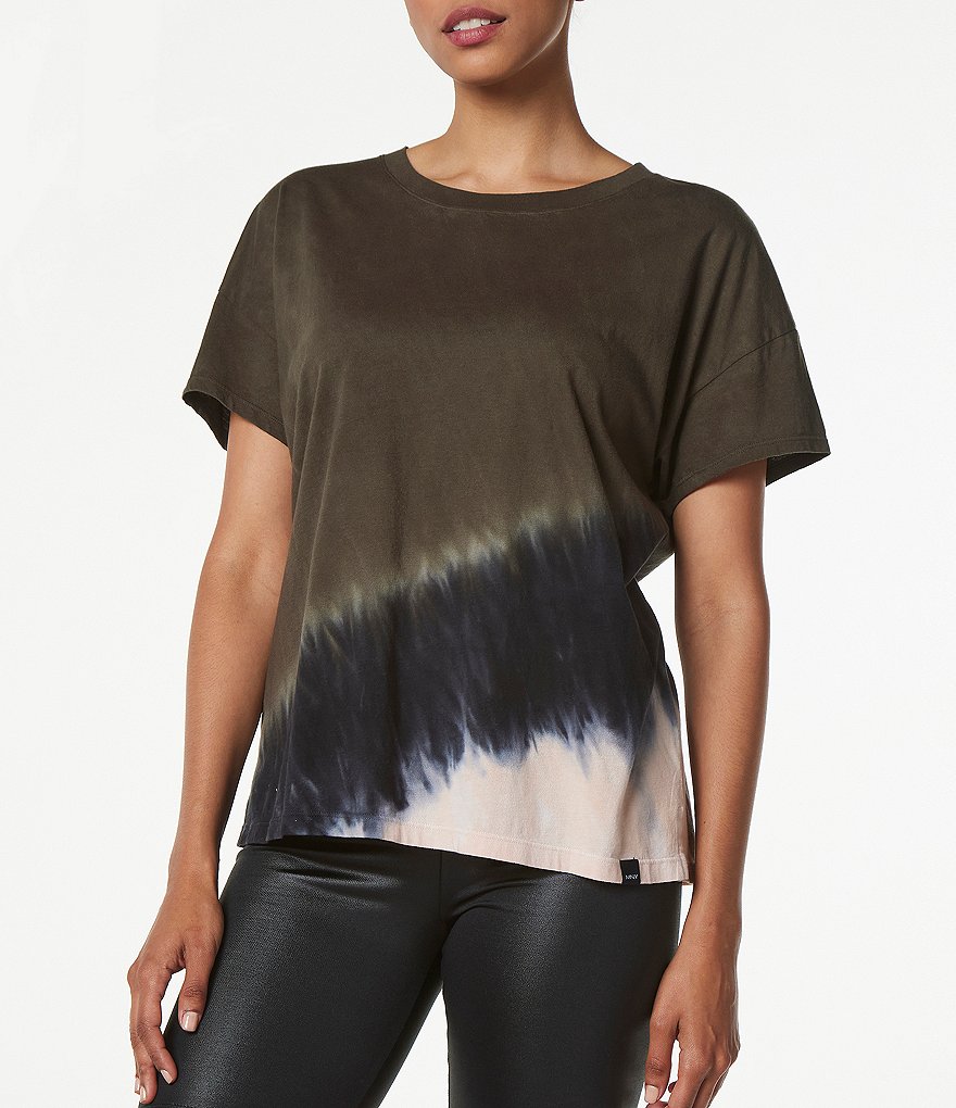 Marc New York Performance Short Sleeve Crew Neck Tie-Dye Boxy Tee