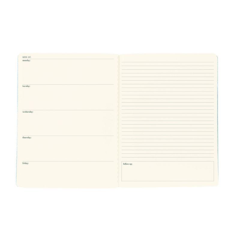 120 sheet Lined Undated College Ruled Vinyl Journal 10"x8" Good Vibes - Graphique de France