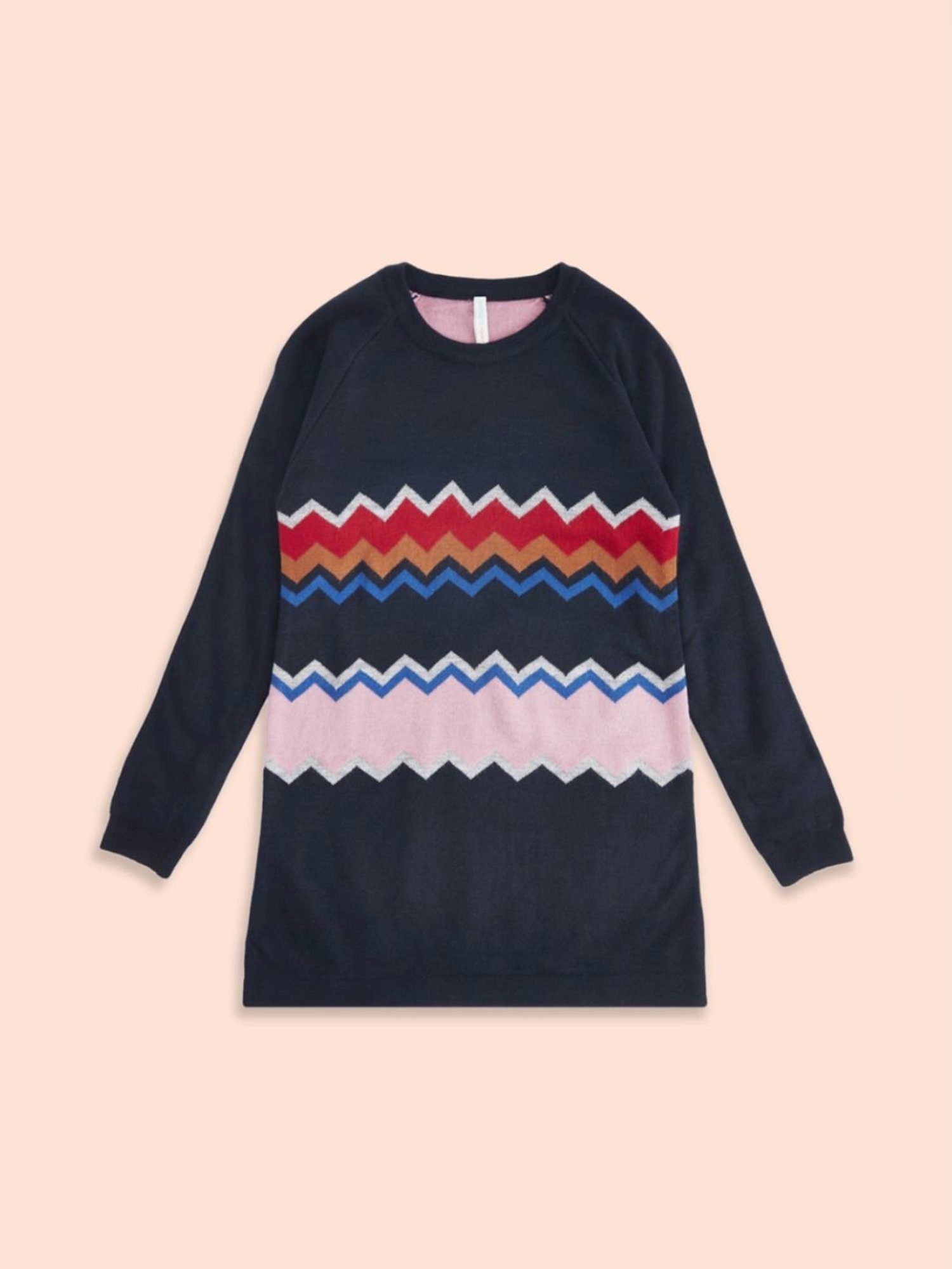 Pantaloons Junior Navy Cotton Printed Full Sleeves Sweater