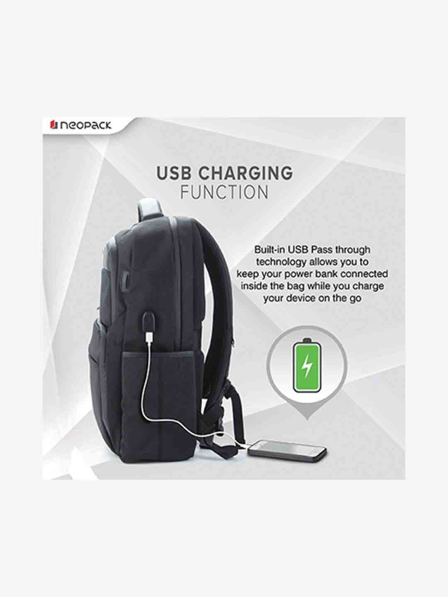 Neopack Urban Carrier Backpack for Upto 16" Laptops & Macbooks (Black)