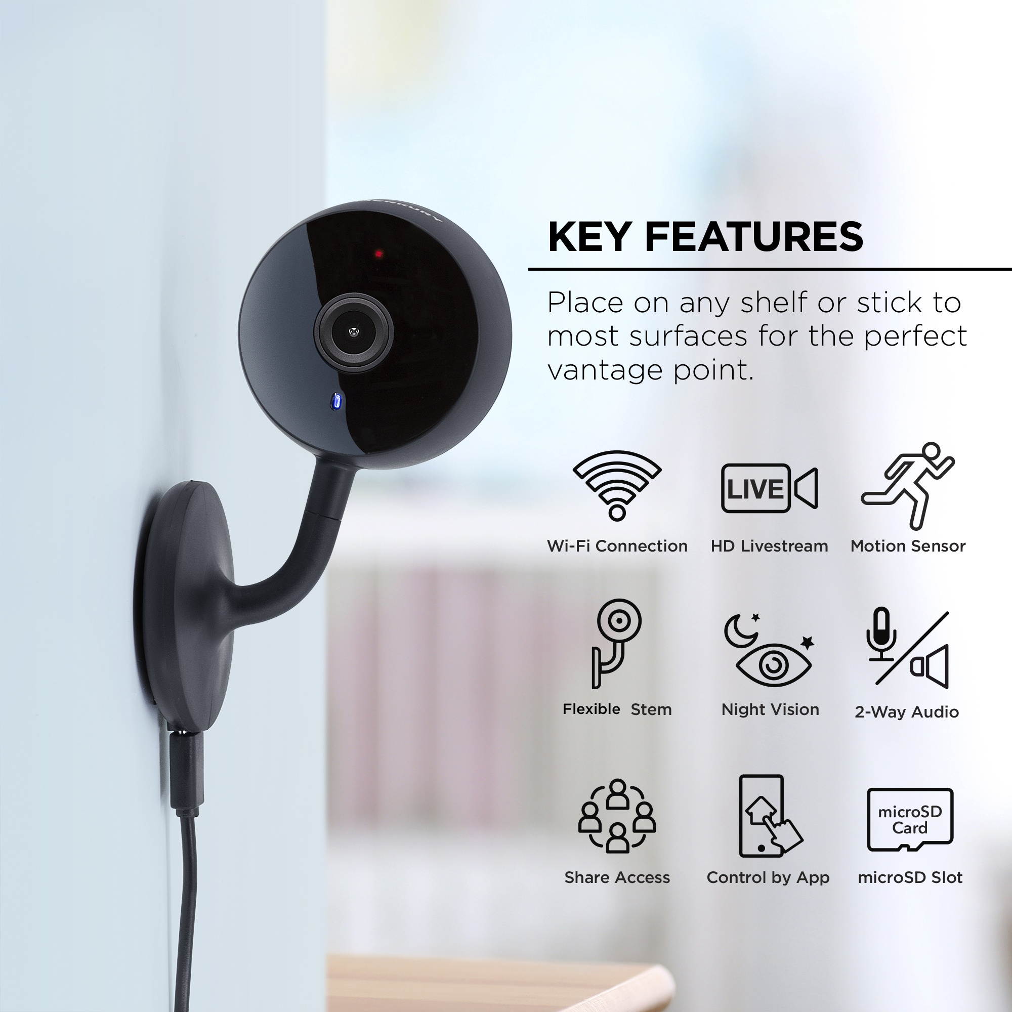 1080p HD Smart Wi-Fi Security Camera ( 2-Pack)