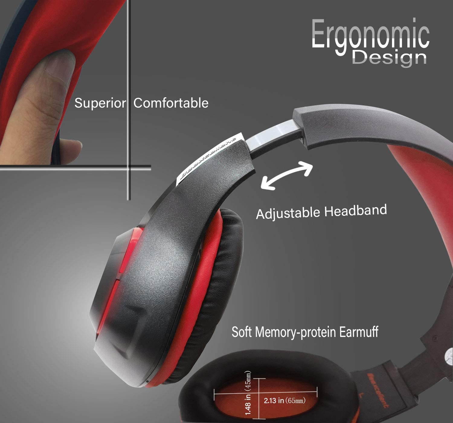 Pro Gaming Headset, Gaming Headphones for PC PS4 Xbox One Surround Sound Over-Ear Headphones with Mic LED Light Bass Surround Soft Memory Earmuffs for Computer Laptop - Blue