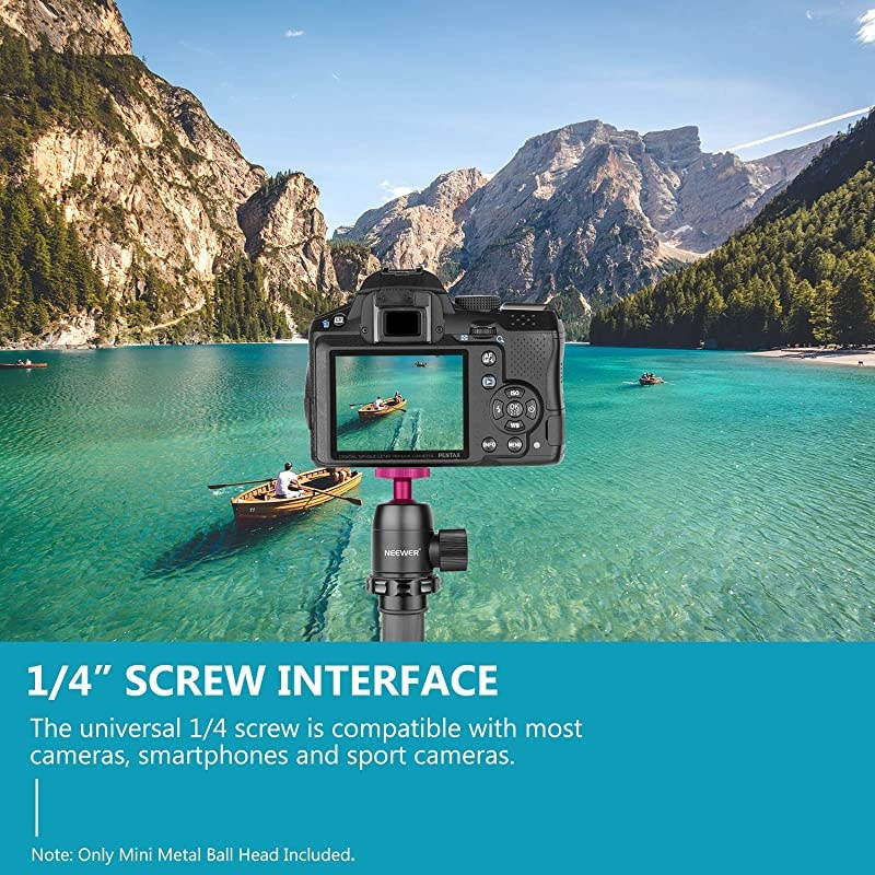 Camera Tripod Ball Head 360 Degree Pan 90 Degree Tilt Rotating Panoramic Ballhead with 14 inch Screw for DSLR Cameras Camcorders Tripods Monopods Slider Load up to 11 pounds5 kilograms
