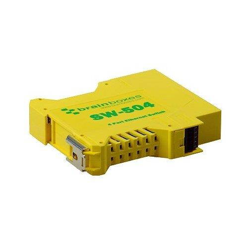 Brainboxes Switch - 4 ports - DIN rail mountable (SW-504)