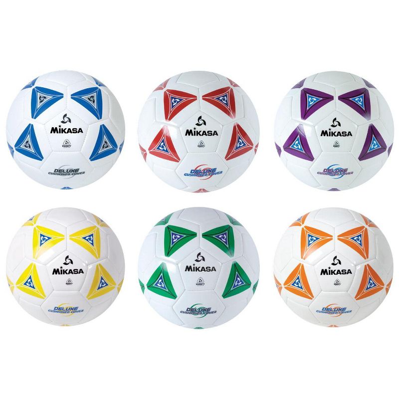 Mikasa Soccer Ball Set, Size 5, Assorted, set of 6